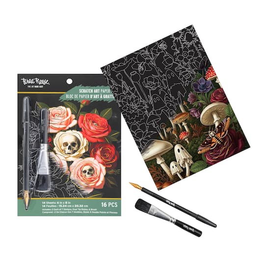 Brea Reese® 6" x 8" Witch Garden Scratch Art Paper Pad